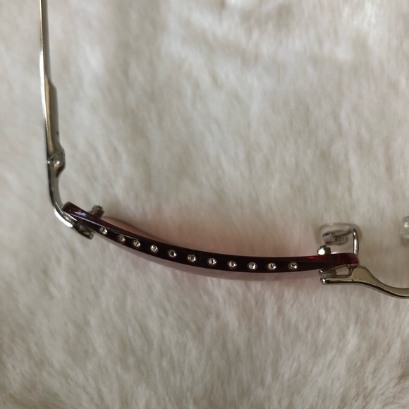 NICOLE BENISTI frameless sunglasses, rose lens with embellishment. BEAUTIFUL! - Picture 6 of 10